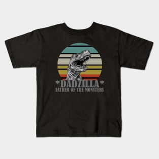 Dadzilla Father Of The Monsters Kids T-Shirt